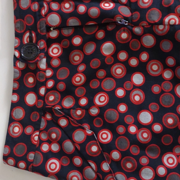 Marc Jacobs lined navy and red circle skirt size 2 - Picture 2 of 11
